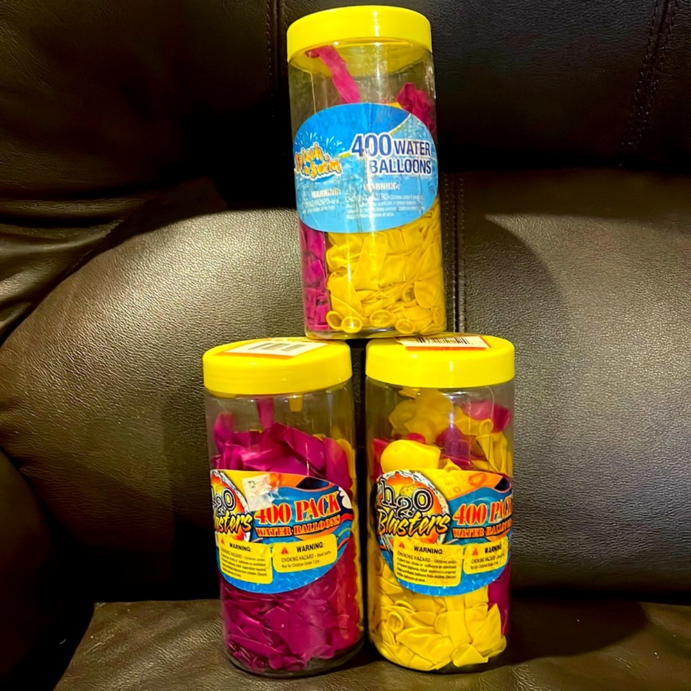 1,200 Water H2O Blaster Balloons 3 X 400 Yellow/Purple